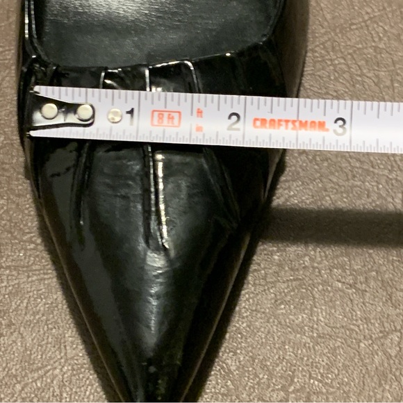 Vintage Prada Patent Leather Pointy Toed Heels Prada Pumps Made in Italy Sz 38.5 - Picture 15 of 16